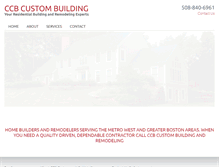 Tablet Screenshot of ccbcustombuilding.com